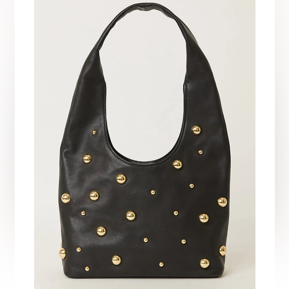 B-Low the Belt Black Bag with Gold Accents